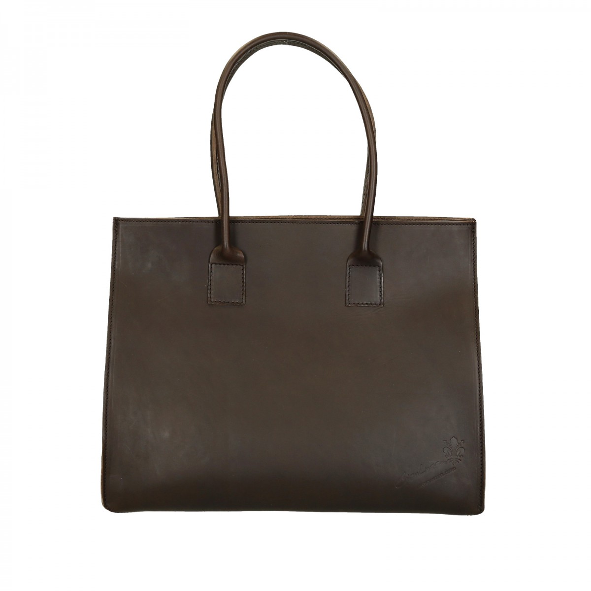 Brown leather tote bag for women Handmade | Gianluca - The leather craftsman