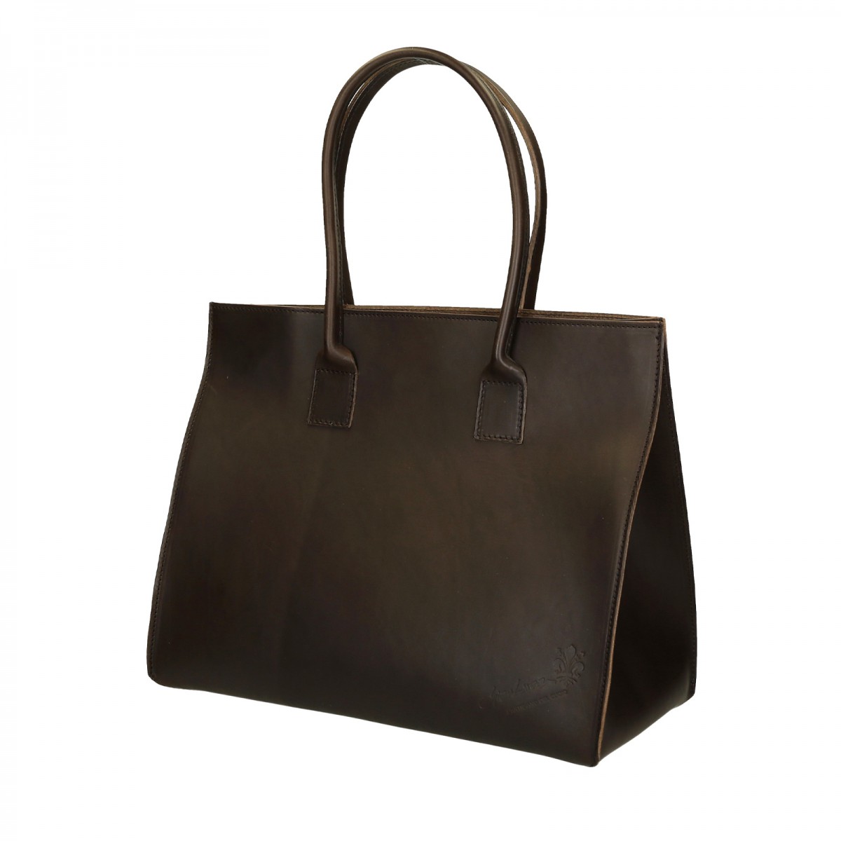 Brown leather tote bag for women Handmade | Gianluca - The leather craftsman