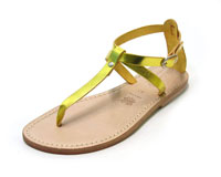 laminated yellow sandals