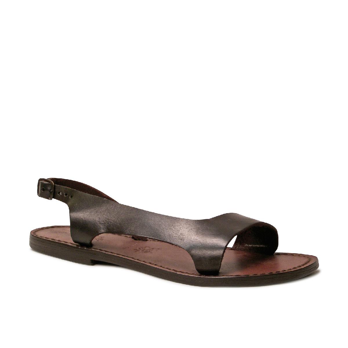 Brown leather sandals for women Handmade in Italy | The leather craftsmen