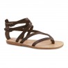 Gladiator sandals for women in brown leather handmade