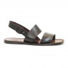 Brown leather franciscan sandals for men