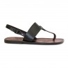 Thong sandals for women handmade in drown leather