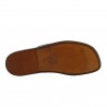 Dark Brown leather thong sandals Handmade in Italy