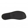 Handmade black leather thongs sandals for men