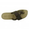 Handgefertigt Riemen-Sandalen aus ockerfarbenem Leder
