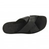Mens leather slippers handmade in Italy in black leather