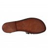 Handmade leather sandals for women brown color