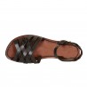 Sandalias para mujeres hecho a mano en cuero marrón oscuras