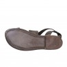 Sandales pour femme artisanales en cuir couleur boue