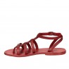 Women's red gladiator sandals Handmade in Italy