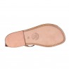 Sandale tong en cuir pour femme couleur cuir naturelle