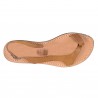 Sandalias de piel marrón claro para las mujeres hecho a mano en Italia