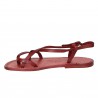 Handgefertigte Sandalen damen aus Roten Leder aus Italien