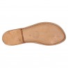T-strap thong sandals in tan Leather handmade in Italy