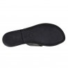 Black leather slide sandals for women handmade