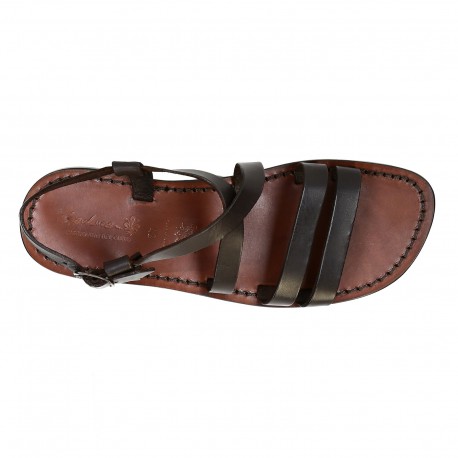 Handmade in Italy mens dark brown leather Franciscan sandals | The ...