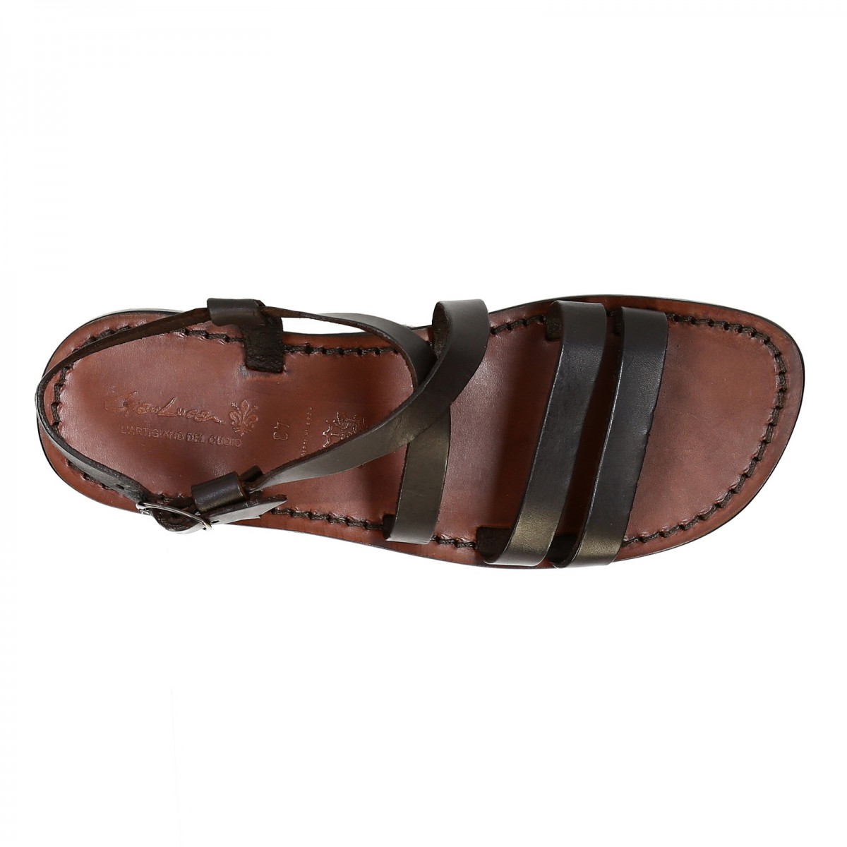 Gianluca Brown leather franciscan sandals for men L'artigiano del cuoio Shoes Mens Shoes Sandals Fisherman 