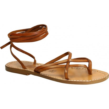 Women's vintage cuir strappy leather sandals handmade in Italy | The ...