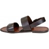 Brown leather franciscan sandals for women