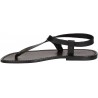 Herren Flip-Flop-Sandalen aus schwarze Leder in Italien von Handgefertigt