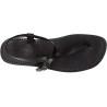 Handmade black leather thong sandals for men