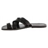 Men's black leather thong sandals handmade in Italy