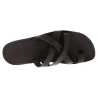 Herren Flip-Flop-Sandalen aus Schwarzen Leder in Italien von Handgefertigt