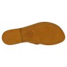 Women's thong sandals Handmade in Italy in tan calf leather