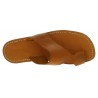 Sandale tong en cuir marron claire pour homme artisanales