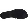 Damen-Riemchen-Sandalen aus Schwarzen Leder in Italien von Handgefertigt