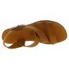 Sandalias en cuero marrón para mujer hechos a mano en Italia