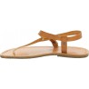Herren Flip-Flop-Sandalen aus hellbraunem Leder in Italien von Hand gefertigt