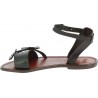Handmade dark brown flat sandals for women real italian leather