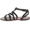 Women's dark brown gladiator sandals Handmade in Italy