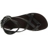 Handmade in Italy women's slave sandals in black leather