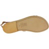 Handmade tan leather thong sandals for women
