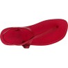 Handmade red leather thong sandals for men