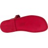 Sandali infradito in cuoio rosso fatti a mano