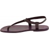 Handmade purple leather thong sandals for men