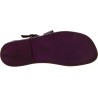 Handmade in Italy men's sandals in violet leather