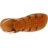 Sandalias frailes para hombre en cuero marrón hechas a mano