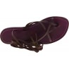 Spartiates sandales femme en cuir couleur prune artisanales fait en Italie