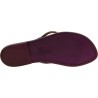 Sandalias de mujer en cuero color violeta hechas a mano