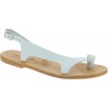 White leather thong sandals for women Handmade in Italy