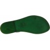 Green leather thong sandals for women Handmade in Italy