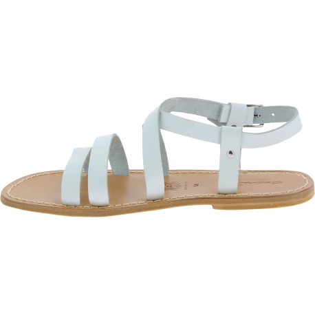 Handmade in Italy Franciscan men's sandals in white leather | The ...
