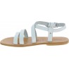 Handmade in Italy Franciscan men's sandals in white leather