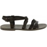 Men's mud color leather Franciscan sandals Handmade in Italy