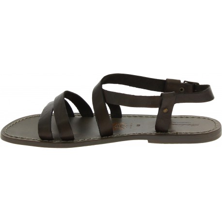 Men's mud color leather Franciscan sandals Handmade in Italy | The ...